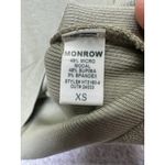 NWT Monrow Green Long Sleeve Ribbed V Neck Pullover Size XS New Women's Photo 6