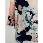 Van Heusen Women's Floral 3/4 Sleeve Criss-Cross V-Neck Blouse Multi-Color Sz XS Photo 2