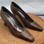 Margaret Jerrold Heels Pumps 1980's S 7.5 Crocodile Leather Spain NWOB Vintage Size undefined Photo 0