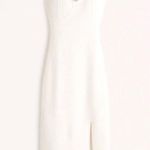 Abercrombie & Fitch Cream corset sweater midi dress size Large Petite NWOT Photo 0