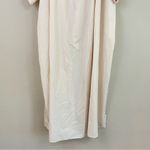 NAP Cream Tie Back Short Puff Sleeves‎ Poplin Oversized Maxi Dress Size Small Photo 9