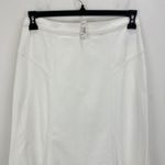 Madewell Fluted Midi Skirt Tile White Rigid Denim High Rise Minimalist US 28 NWT Photo 7