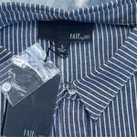 Fate BY LED Layered cotton striped shirt button down tunic 2 piece set Sz L Gray Size L Photo 11