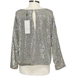 EMERSON FRY Keyhole Top, Silver Sequin, Large Gray Photo 9