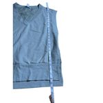 Athleta Women's Sleeveless V Neck Tunic Sweatshirt Top Sage Green Cotton Blend M Photo 6