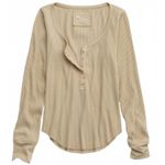 American Eagle AE Aerie Essential Henley Layering T-Shirt  Empire Cream NWT XL Photo 0