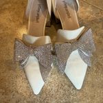 Jeffrey Campbell Valenti Patent Leather white rhinestone bow embellished heels Photo 5