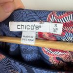 Chico's Floral Bubble Hem Top Size 3 XL Multicolor Puff Sleeve Cotton Boho Artsy Photo 7