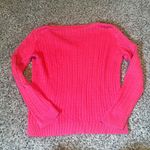 Talbots  Pink Cable Knit V Neck Sweater Women's Size Small Pima Cotton Photo 4