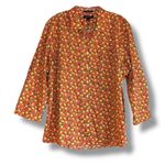 Lands' End Lands’ End No Iron Supima colorful citrus button down plus size shirt Photo 1
