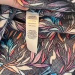 Chico's  Woman’s Cotton Tassel‎ Blue Purple Orange Floral Summer Top Size 1 Photo 2