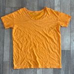 Aerie  Oversized Tangerine Orange V-Neck T-Shirt Size Small Photo 4