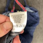 Global Desi 100% Cotton Denim Sundress with Embroidered Straps Size S Red Photo 5