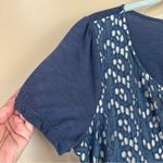 Sundance Blue Eyelet Lace Silk Cotton Tie Bow Front Dress Medium Photo 1