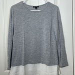 J.Crew NWOT Mercantile women’s gray layered 3/4 long sleeve blouse medium Photo 0
