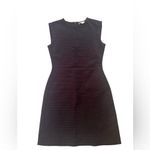 Tory Burch  Mini Sheath Dress Black Crew Neck Sleeveless XS Photo 2