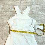 Ciebon Women XS White Lace Patchwork Floral Criss Cross Neck Dress Cottagecore Photo 2