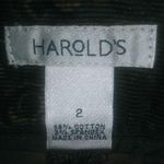 Harolds 2 30x20 Chocolate Paisley Courderoy Crop Pants Brown Photo 1