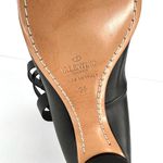 Valentino Garavani BLACK LEATHER BALLERINA BALLET GLADIATOR FLATS SIZE 36 Photo 5