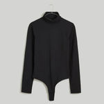 Madewell Black Turtleneck Thong Bodysuit Size XS Photo 5