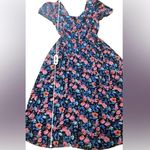 Vtg 1990's Shelly Michaels Size 13/14 Floral Button Front Dress Short Sleeve Size M Photo 9