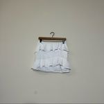 Privacy Please Klinedale White Tiered Ruffle Mini Skirt Medium Photo 4