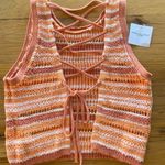 American Eagle Lace-Up Back Sweater Tank Top Photo 1