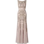 Adrianna Papell  Icy Lilac Beaded Illusion Yoke Gown Formal Dress Photo 3