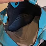 Vince Camuto  Beatt blue Moon perforated leather satchel bag with strap EUC Photo 8