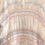 Free People Womens Ivory Embroidered Short Sleeve Dress Sz S like new condition Photo 7