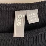 ASOS  Black Ribbed Square Neck Sleeveless Bodysuit Photo 3