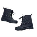 Sperry NEW Top Sider Gosling Quilted Duck Waterproof Black Lace Up Boots Size 6 Photo 1