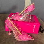 Barbie x ALDO Barbietessy Collection Pink Stiletto Heel Monogrammed B Size 9 NEW Silver Photo 1