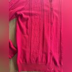 Kancy Kole Cardinal Red Heart Cardigan with Scalloped Edges, Size L Size L Photo 1