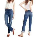 Madewell The High Rise Slim Boy Jeans 5-Pocket Whisker Detail Medium Wash 24" P Photo 1