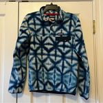 Patagonia Synchilla Snap-T Pullover in Navy Diamond Dancer Size Small Photo 0