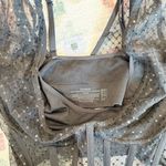 B Tempted Womens Corset Sz Medium Fairy Whimsigoth Sheer Dark Long Sleeve Top Black Photo 4