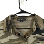 Sanctuary  Green Camouflage Long Sleeve Boyfriend Button Down Shirt Women Sz XS Photo 3