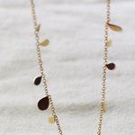 Delicate Tear Drop Necklace /minimalist Necklace Gold Photo 1