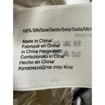 Brooks Brothers  Blouse Womens 6 Beige Silk Mock Neck Long Sleeve Geometric Print Photo 2