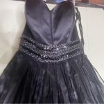 Rachel Allan Black Prom Gown Black Flowy Maxi Dress‎ 6920 Size 4 Photo 4