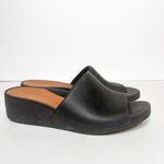 Gentle Souls  Judith Leather Black Slide Sandals Wedges Size 8 Women’s Photo 1