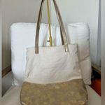 Martha Stewart everyday Canvas tote bag 14x 15x4 Gold Photo 0