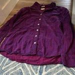 J.Crew  boyfriend purple plaid flannel button down (medium) Photo 0