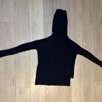 Athleta  Cozy Navy Hooded Zip-Up‎ Sweater Casual Comfort Layering cable knit Photo 3