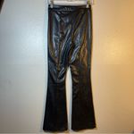 Princess Polly  Black Faux Leather Flare Pants SZ:2 Photo 2