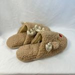 Deer Design Slipper‎ Unisex Comfy Size 7/8 Brown Photo 2