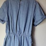 Alexandra Lee Vintage 80'Light Blue Denim Dress with Embroidered Front Size14 P Size 14P Photo 1