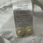 Everlane The Oversized Poplin Shirt White V Neck Long Sleeve Button Up Tunic Top Photo 9