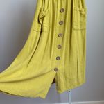 Vintage Havana sz M yellow linen midi dress Photo 3